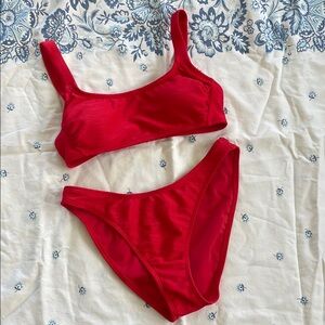 Vibrant Red Bikini Set